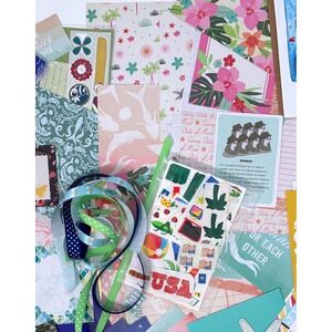 Summer Scrapbook Ephemera Beach Vaca Paper Stickers Junk Journal 70+ Lot